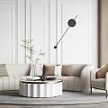 Modern sofa coffee table combination 3d model