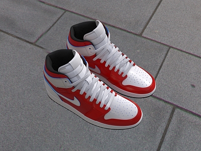 a pair of sneaker 3d model