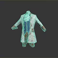 Vintage Floral Pattern Coat With Blue Waistcoat White Cravat Red Cuffs And Trousers