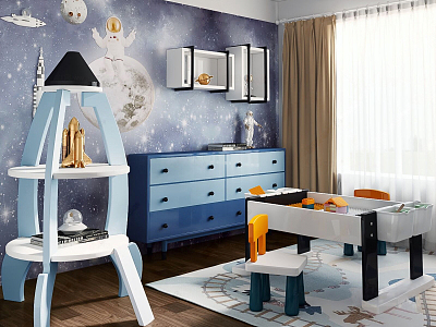 Children's Entertainment Room Modern Entertainment Room model