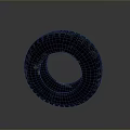 Isolated Automotive Tire with Deep Tread Pattern on Gray Background