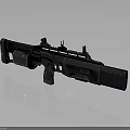 Futuristic Tactical Weapon With Advanced Scope Magazine And Modern Design 3d model
