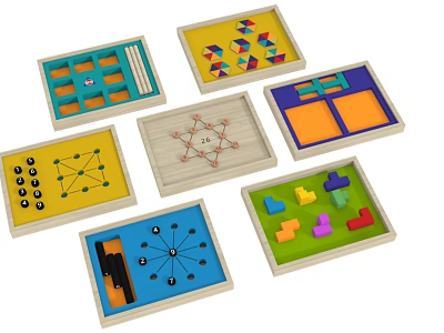 Chess Game Thinking Math Puzzle Science Entertainment Children 3d model