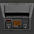 Retro Control Console With Screen Panel Buttons And Detailed Base Structure Design 3d model