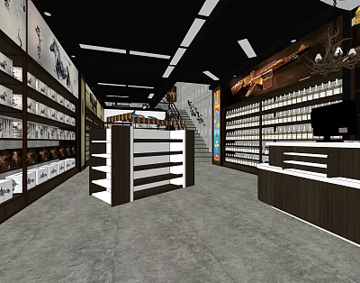 Industrial LOFT Convenience store Supermarket 3d model