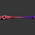 3D Rendered Organ and Hair Anatomical Structure with Vibrant Pink Purple Network Tubular Design