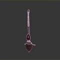 Household Cleaning Brush With Brown Bristles And Metal Handle Design