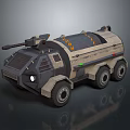 Sand Colored Armored Military Vehicle With Tactical Weapon And Six Wheeled Design