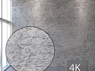 Textured Interior Wall Component With 4K Detail And Concrete Surface Texture 3d model