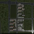 Aerial View Planning of Modern Residential Community With Green Spaces and Road Layout