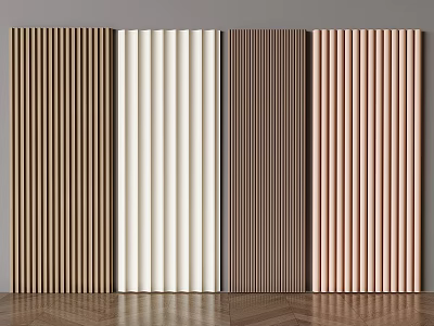 Wall Panels In Different Colors And Textures 3d model