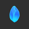 Unique Statement Elegant Glossy Vibrant Blue Teardrop Shaped Cracked Gemstone Jewelry