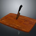 Wooden Cutting Board And Knife For Electric Kitchen Appliances Use
