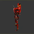 Red Mechanical Weapon Armor Complete Set Featuring Detachable Arm Components And Sleek Design 3d model