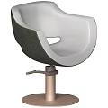 Modern Sleek Leisure Chair Design With Gray Leather Upholstery And Metal Round Base