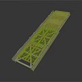 Heavy Duty Metal Frame Loading Ramp With Grid Structure And Wooden Plank Surface