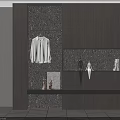 Sleek Modern Shoe Cabinet Design With Wooden Panels Display Shelf And Hanging Area