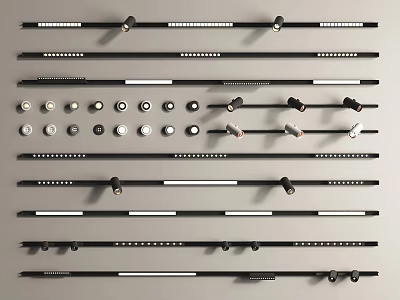 Modern Downlight Spotlight Track Light Magnetic Light Downlight Spotlight Linear Light Grille Light 3d model