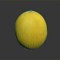 Fresh Ripe Yellow Melon with Smooth Skin on Dark Reflective Surface