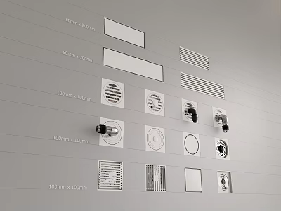 Various Ventilation And Exhaust Components 3d model