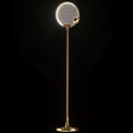 Modern Floor Lamps With Circular Shades Multiple Colors And Golden Stands