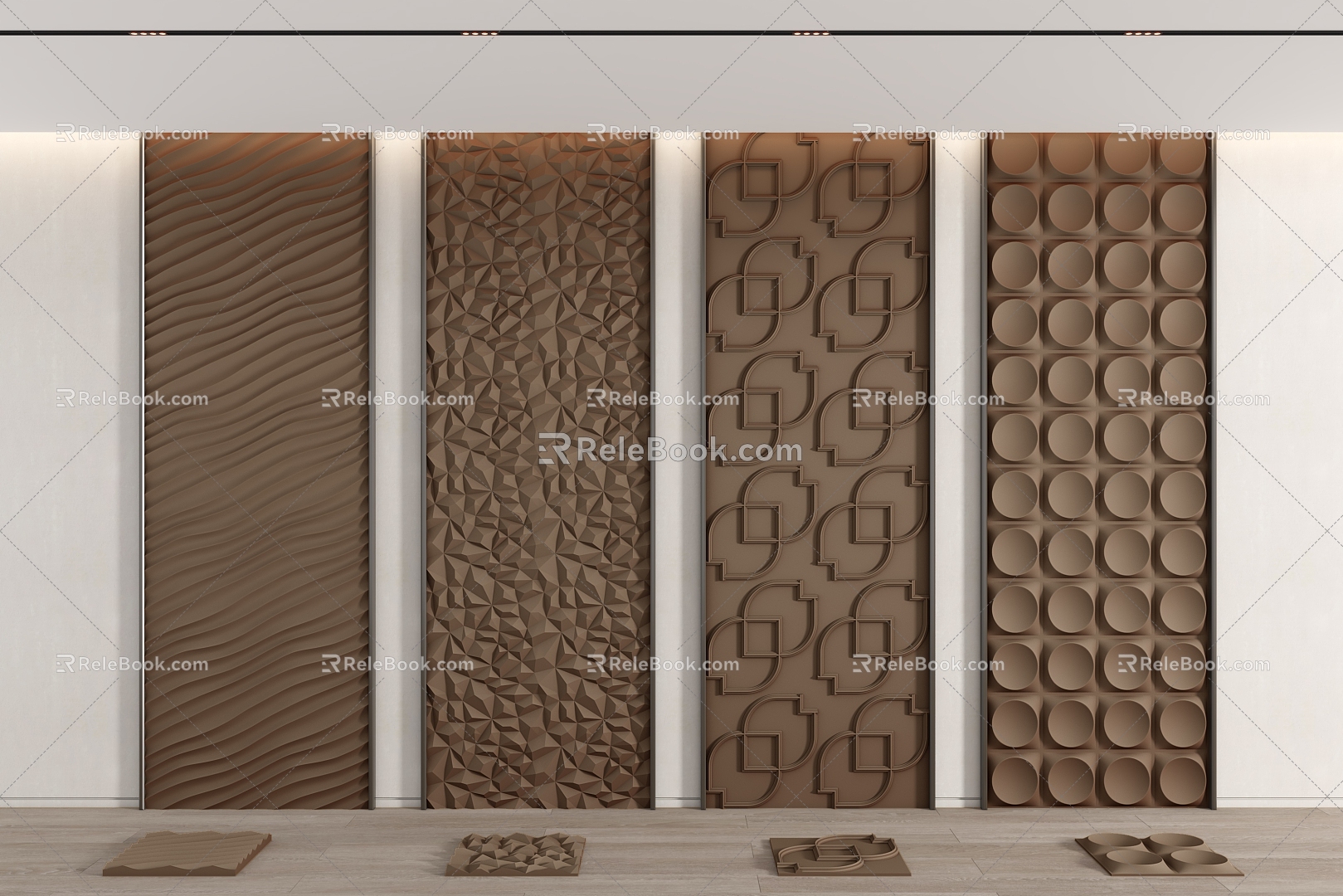 Modern wall panels can be seamlessly spliced wall panels background wall 3d model