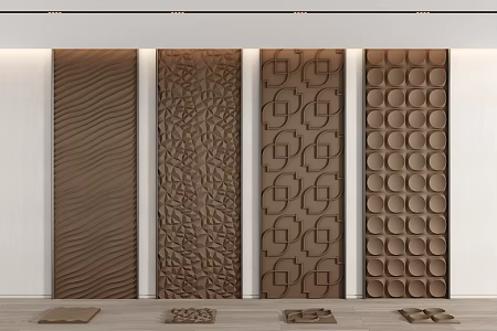Modern wall panels can be seamlessly spliced wall panels background wall 3d model