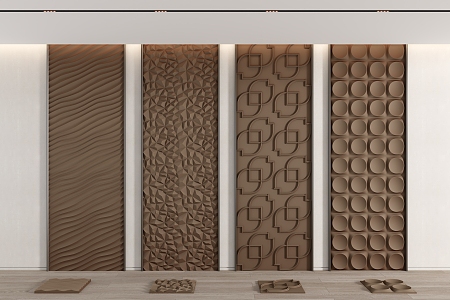 Modern wall panels can be seamlessly spliced wall panels background wall 3d model