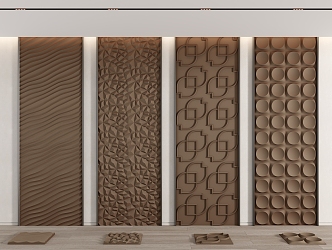 Modern wall panels can be seamlessly spliced wall panels background wall 3d model