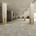 modern underground garage 3d model