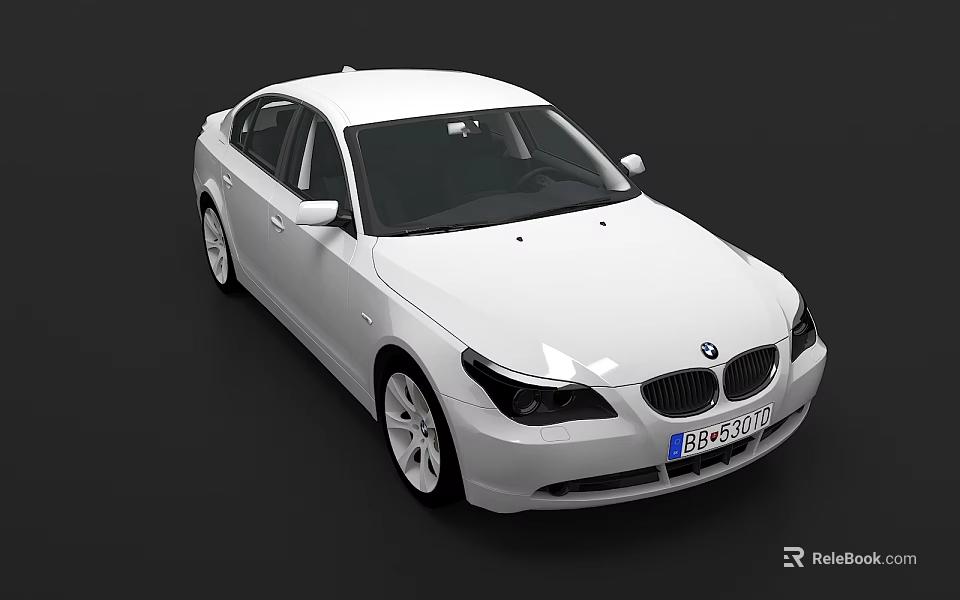 White BMW Luxury Sedan With Modern Exterior And Sleek Design Features 3d model 