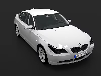 White BMW Luxury Sedan With Modern Exterior And Sleek Design Features 3d model