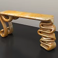 Elegant Console Table With Curved Legs And Unique Carved Design For Home Interior Decor
