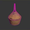 Antique Golden Conical Vessel With Narrow Neck And Smooth Surface