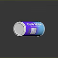 Shiny Blue Purple Gradient Aluminum Can With City Bud Light Label Reflection