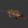 Futuristic Mechanical Device With Colorful Propellers Intricate Components And Metallic Texture