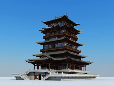 Chinese ancient building 3d model