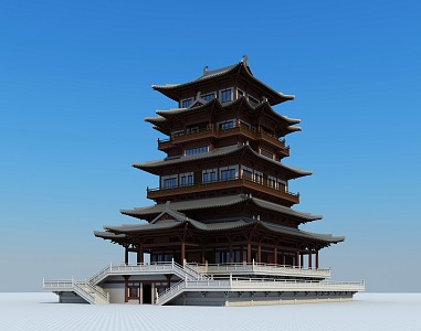 Chinese ancient building 3d model