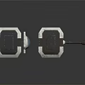 Three Industrial Mechanical Components With Black White Mounting Plates And Connectors