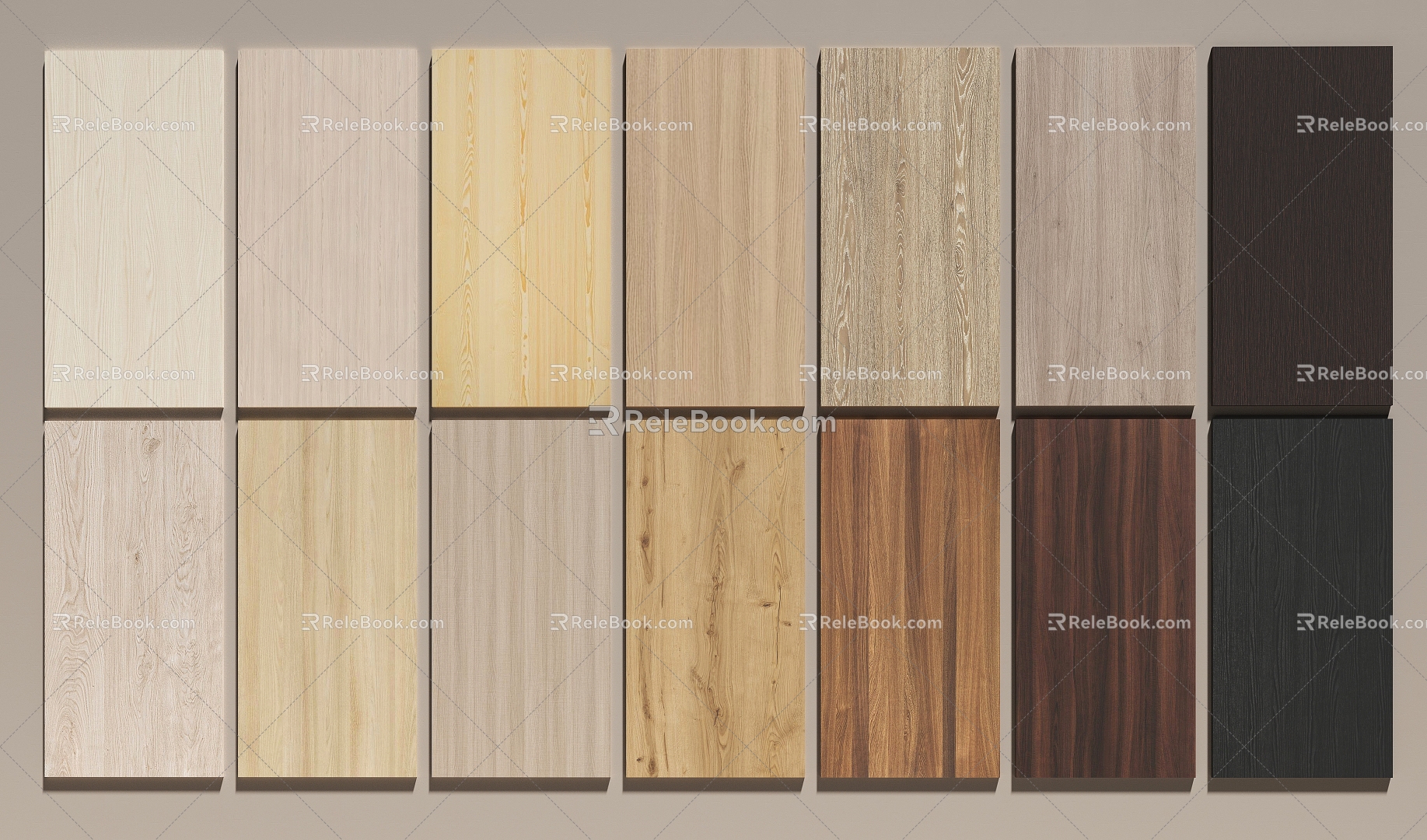 Modern wall panel wood veneer wall panel wall veneer wood veneer background wall 3d model