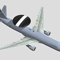 US Air Force Fighter Jet With Radar Dome Tail Number ED And American Flag Emblem