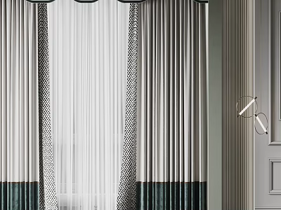 New Chinese Curtain 3d model