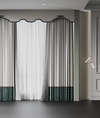 New Chinese Curtain 3d model