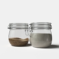 Modern Glass Jar Seasonal Jar Sealed Jar Salt Jar Sugar Jar 3d model