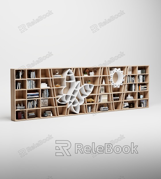 Modern bookcase model