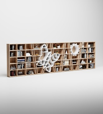 Modern bookcase 3d model