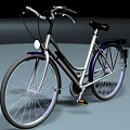 Purple Classic Bicycle With Black Seat On Wooden Floor And Wall