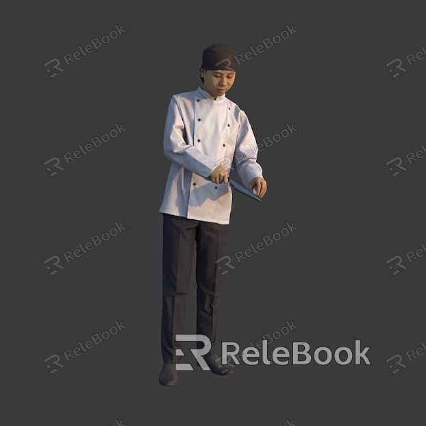 Male chef cook model