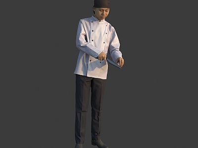 Male chef cook model