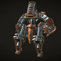 Boxing Robot Attack Robot Warrior Mechanical Warfighter Mechar Warrior Future Warrior Low Face Number Low Model Simple Model Game Movie Level Realistic 3d model